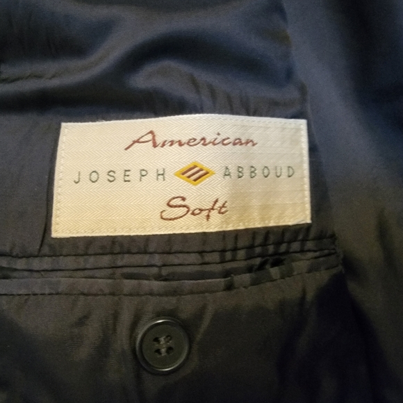 Joseph Abboud Mens 40 Reg Size Large. Black 100% Cotton texured Dinner Jacket. - Picture 4 of 5